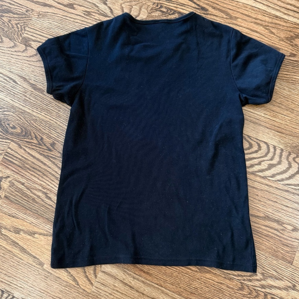 Obama Silver Embellished Black T shirt with Bust and Iconic Signature. Size XL. - Picture 2 of 5
